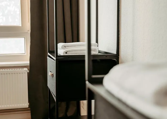 Appartement Staysimplyhaven - Modernes City-apartment, King-size Bett, 55